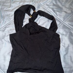 Fashion Nova Black Halter Tank Top